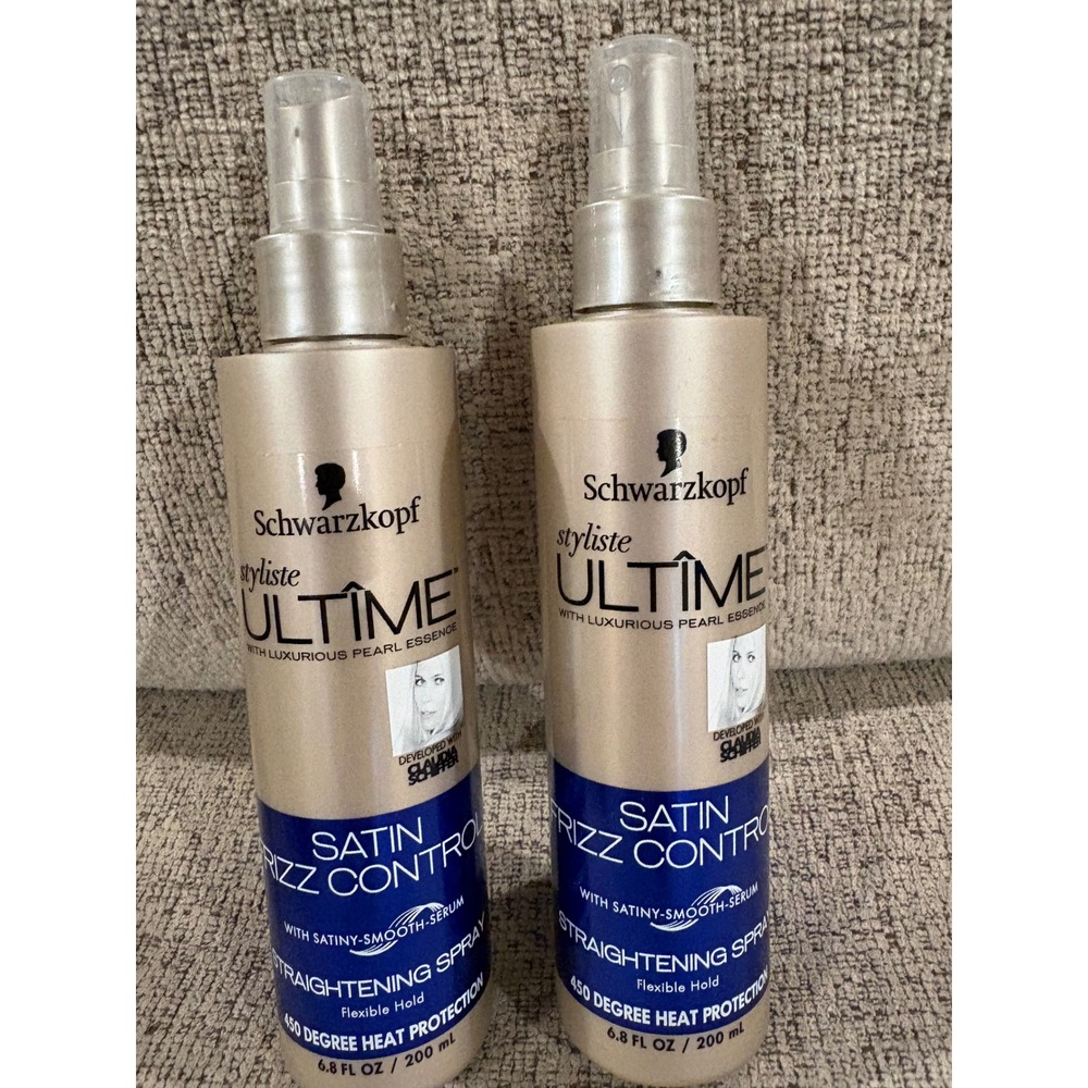 2x Schwarzkopf Styliste Ultime Satin Frizz Control Straightening Spray 6.8oz